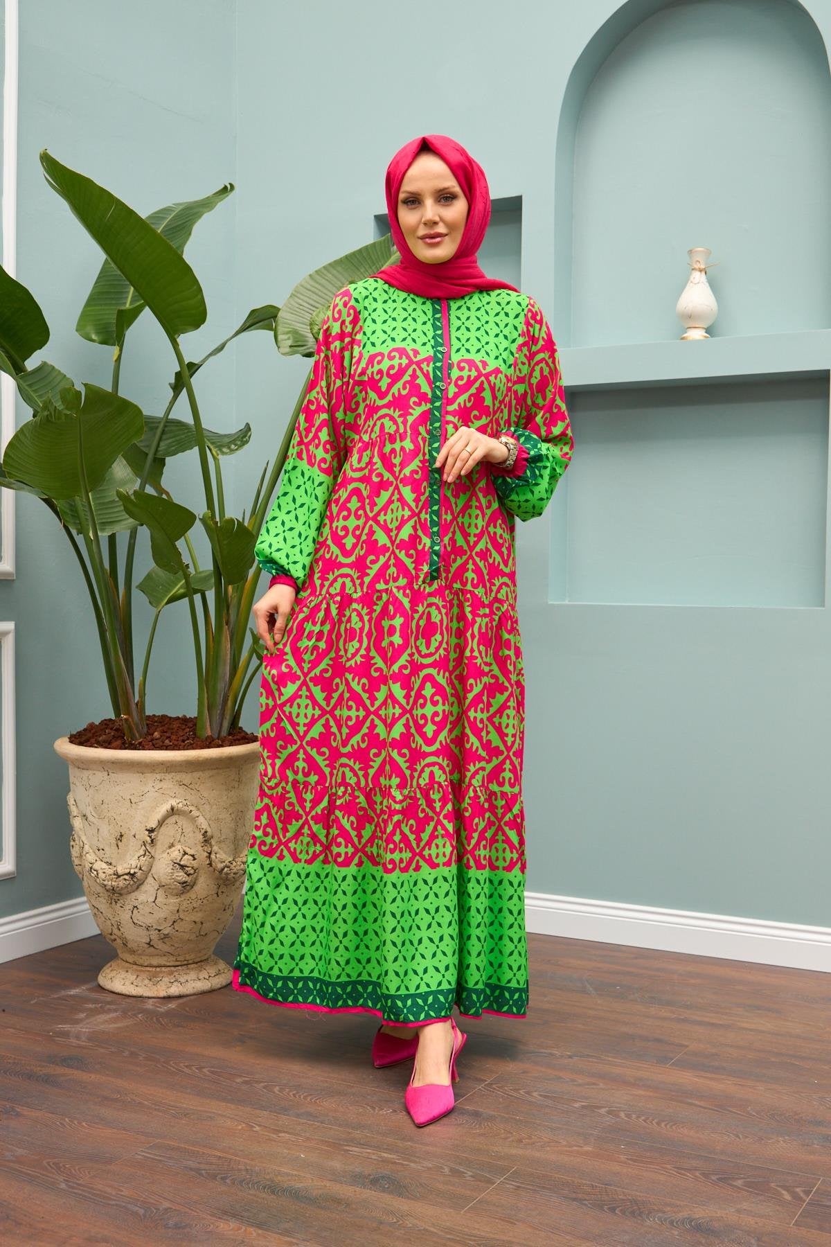 emerald green modest dress Grace Mosaic Maxi – Fuchsia & Size:US 7-7.5 / EU 38 Ellen Sequin Dress – elongated silhouette Elegant structured JJNAT